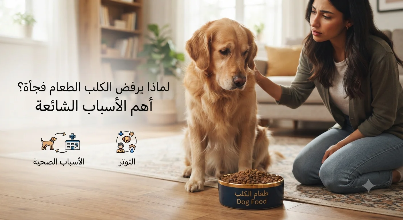 لماذا يرفض الكلب الطعام فجأة؟ أهم الأسباب الشائعة
