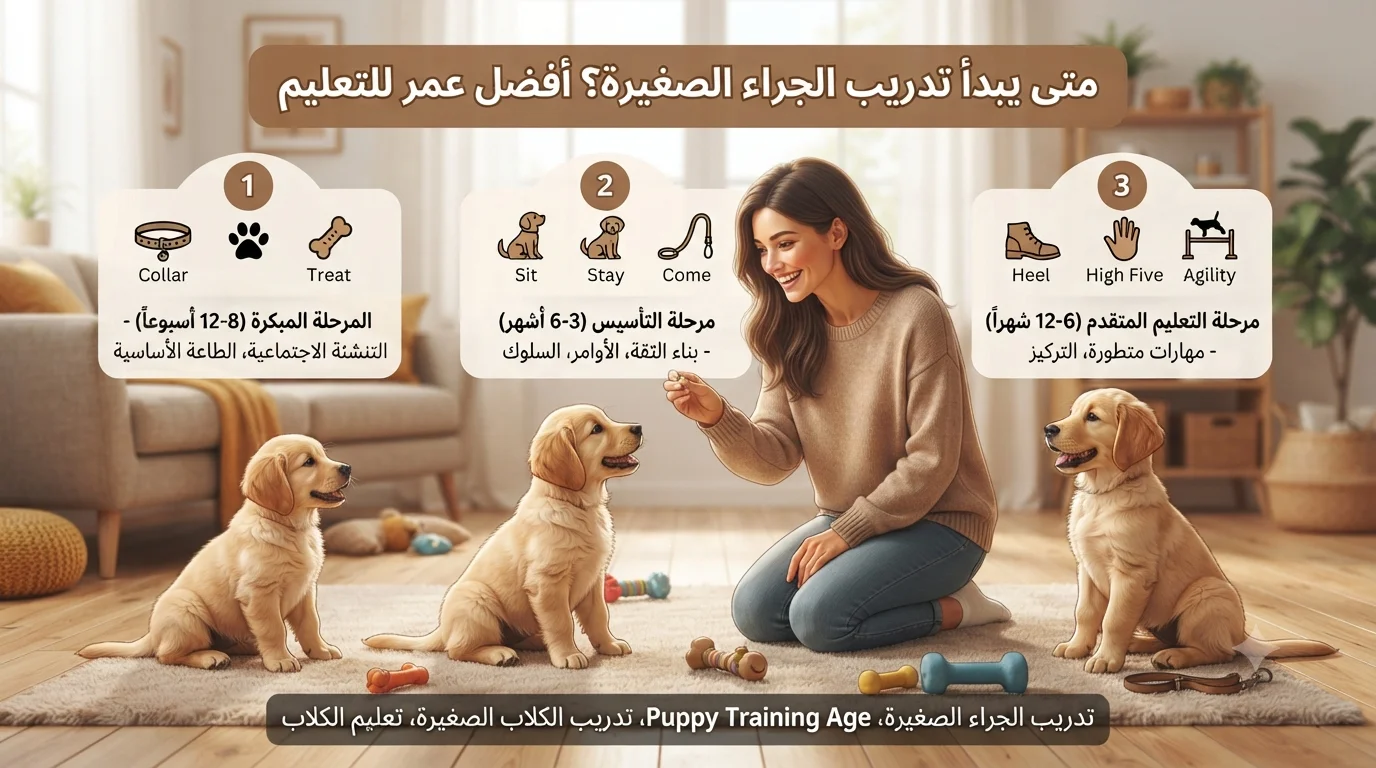 متى يبدأ تدريب الجراء الصغيرة؟ أفضل عمر للتعليم