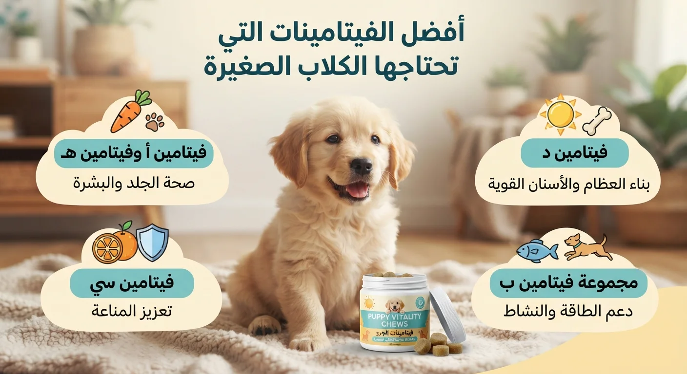 أفضل الفيتامينات التي تحتاجها الكلاب الصغيرة