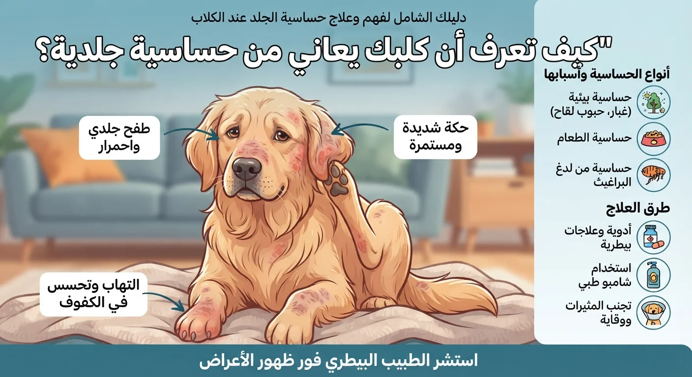 كيف تعرف أن كلبك يعاني من حساسية جلدية؟