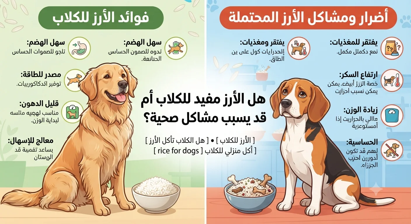 هل الأرز مفيد للكلاب أم قد يسبب مشاكل صحية؟